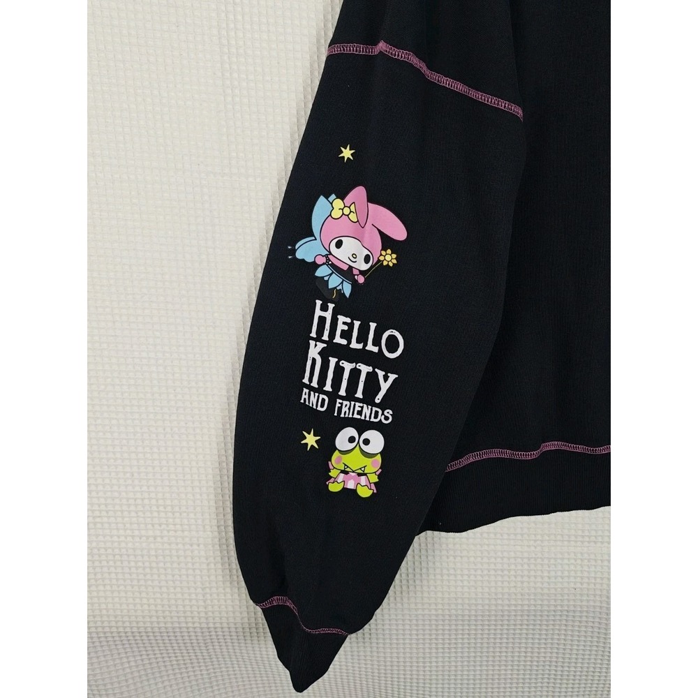 Hello Kitty Friends Halloween Sweatshirt XXL Black Fleece Trick Or Treat - Picture 5 of 10